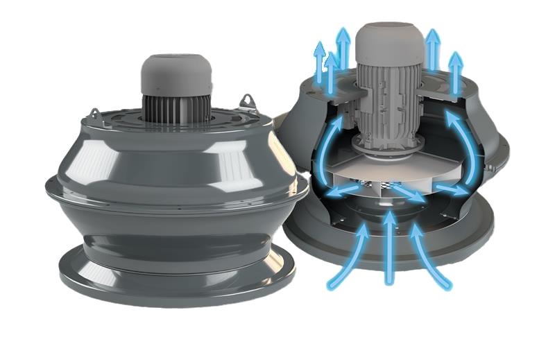 UFO FLOW elettroventilatore per la gamma di depolveratori DEDUST PRO